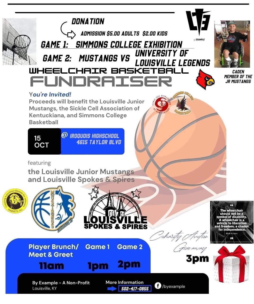 Wheelchair basketball game flyer